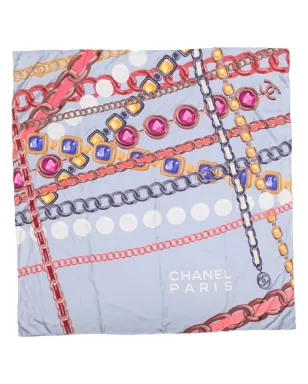 CHANEL ビンテージ ジュエリープリント絹スカーフ - サムネイル3