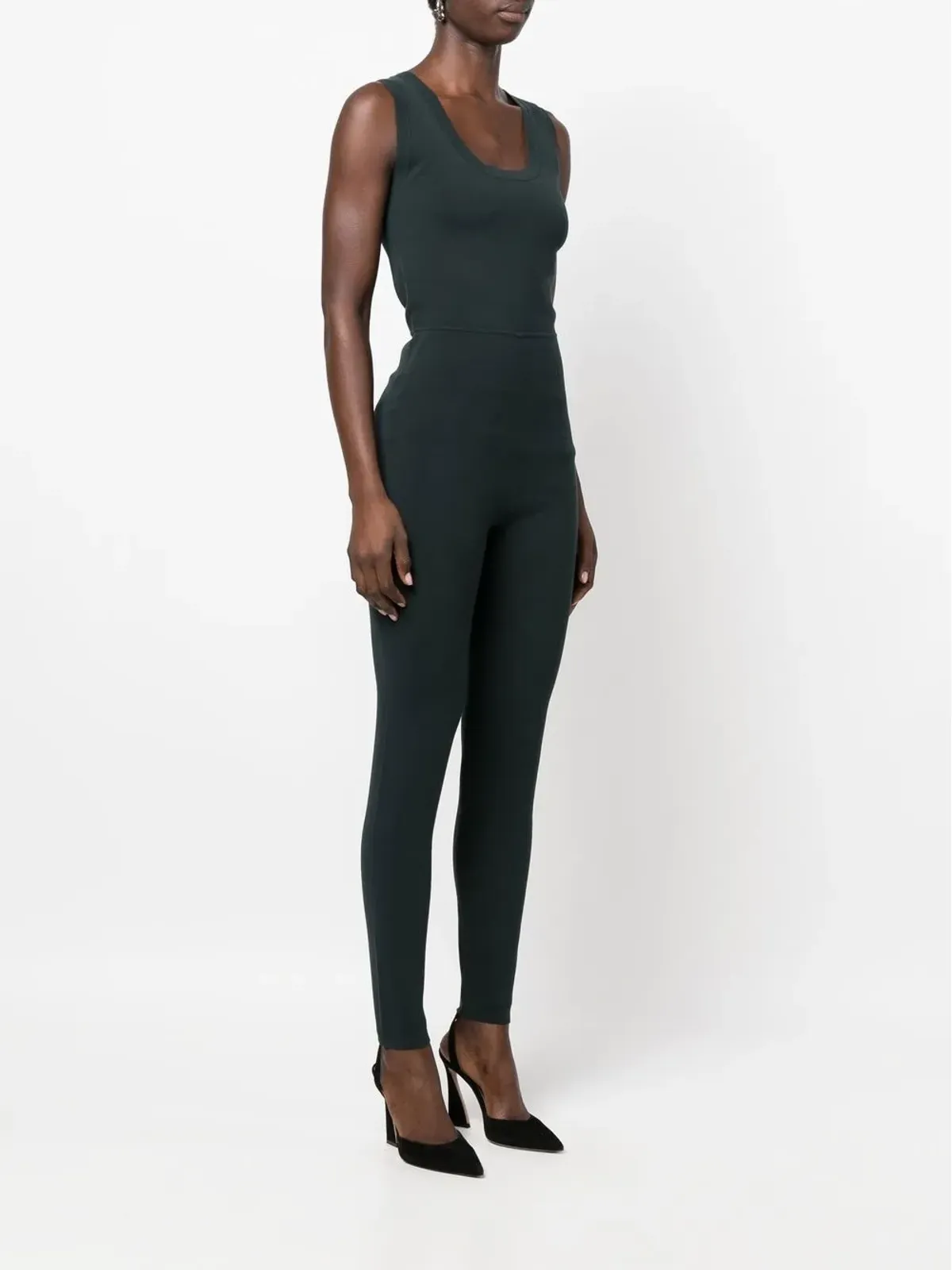 P.A.R.O.S.H. sleeveless fitted jumpsuit - Green - 画像3