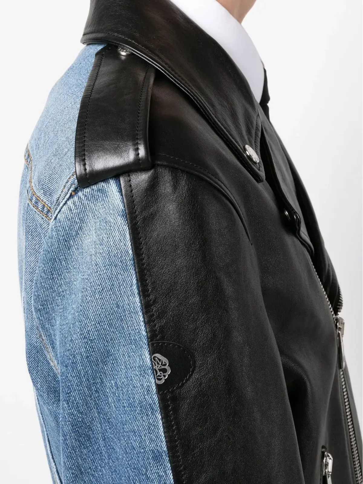 Alexander McQueen パネルド・バイカージャケット - 画像5