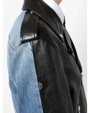 Alexander McQueen パネルド・バイカージャケット - サムネイル5