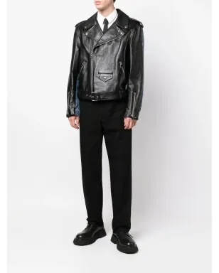 Alexander McQueen パネルド・バイカージャケット - サムネイル2