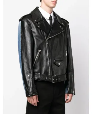 Alexander McQueen パネルド・バイカージャケット - サムネイル3