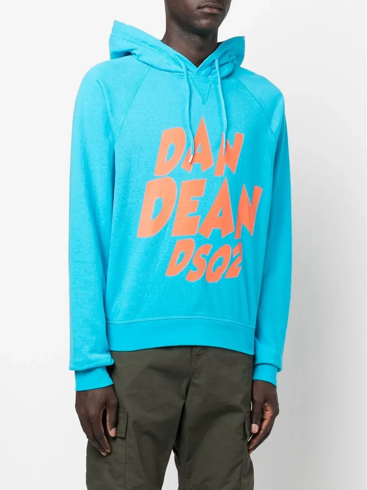 DSQUARED2 ロゴ ドローストリング フーディ ブルー - 画像3