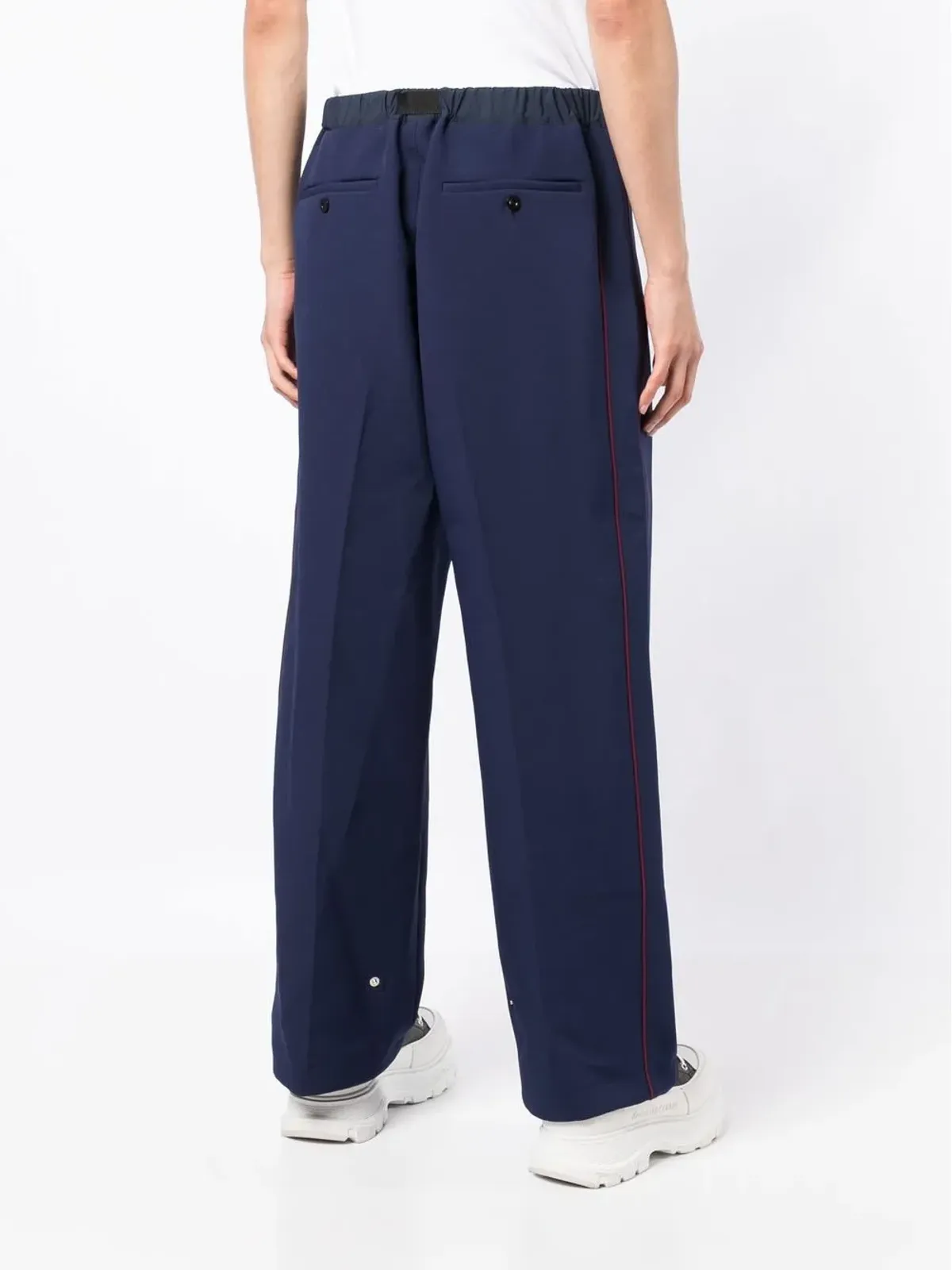 sacai クリップベルト付きワイドレッグパンツ - 画像4