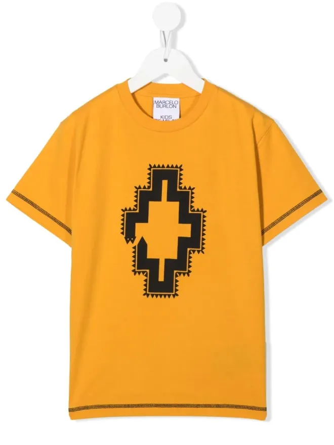 COUNTY OF MILAN KIDS COUNTY OF MILAN KIDS 幾何学プリント コットン Tシャツの商品画像