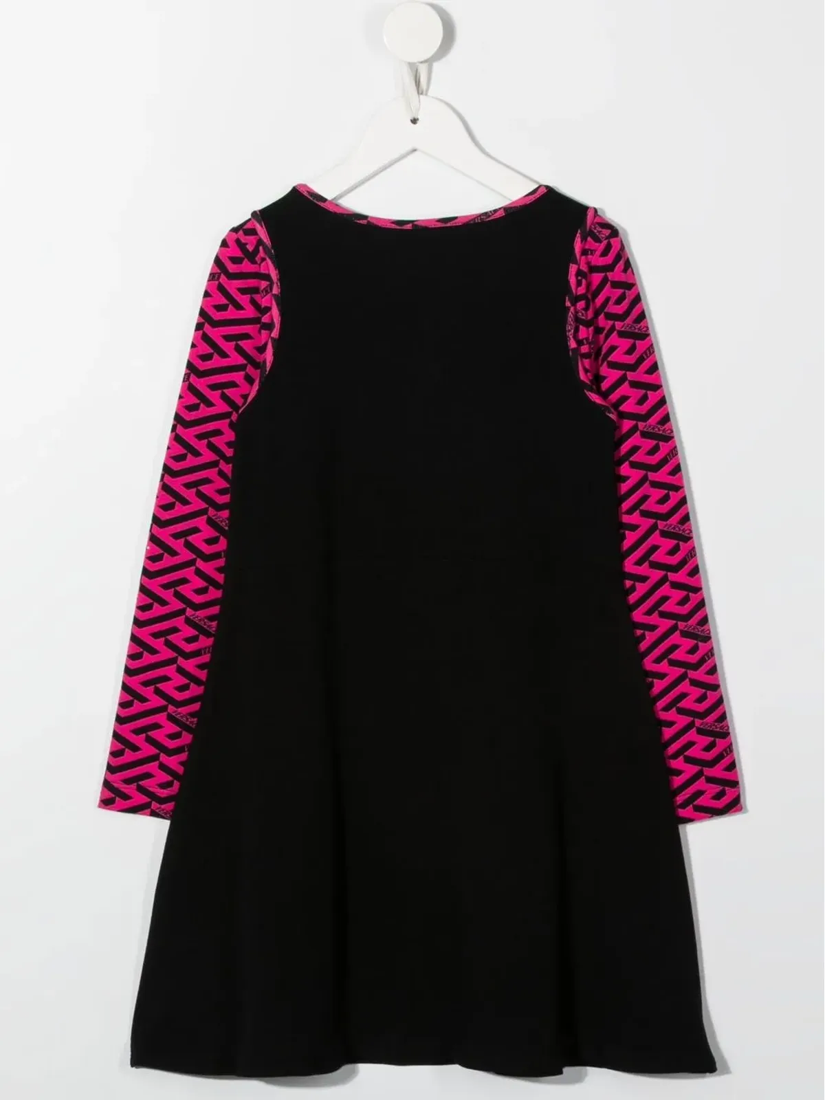 Versace Kids ロゴプリント長袖ドレス - 画像2