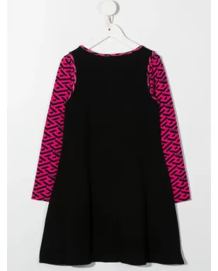 Versace Kids ロゴプリント長袖ドレス - サムネイル2