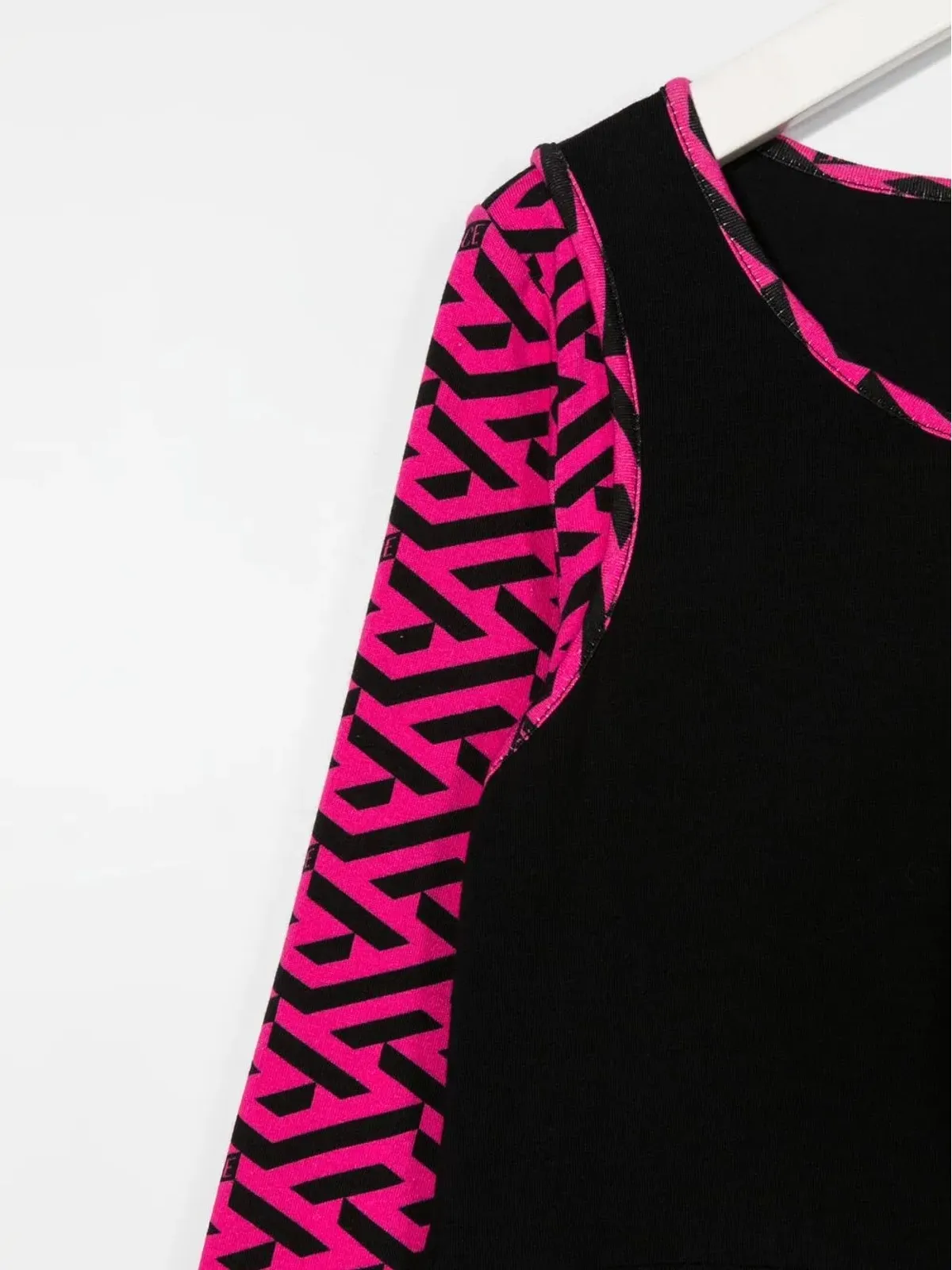 Versace Kids ロゴプリント長袖ドレス - 画像3