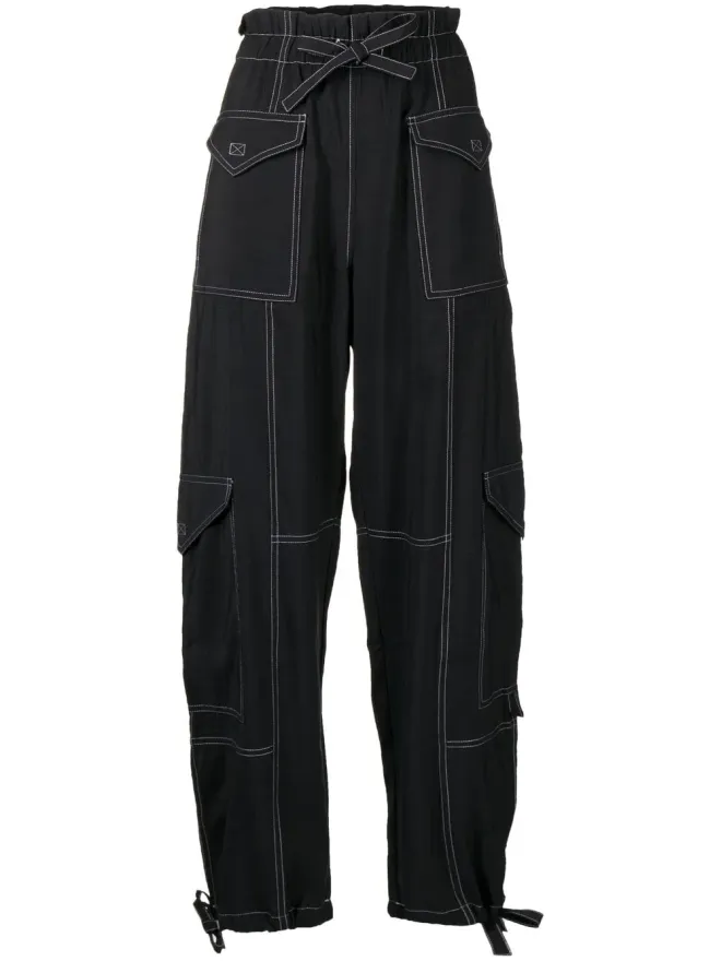 Ganni GANNI スラブ テーパードカーゴパンツの商品画像