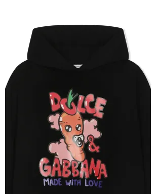 Dolce & Gabbana Kids ロゴプリントフード付きドレス - サムネイル3
