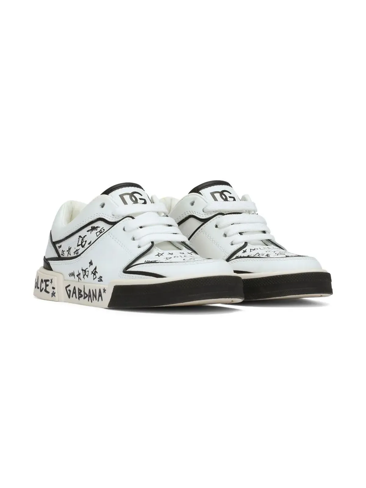 Dolce & Gabbana Kids グラフィティプリント ローカット スニーカー - 画像1