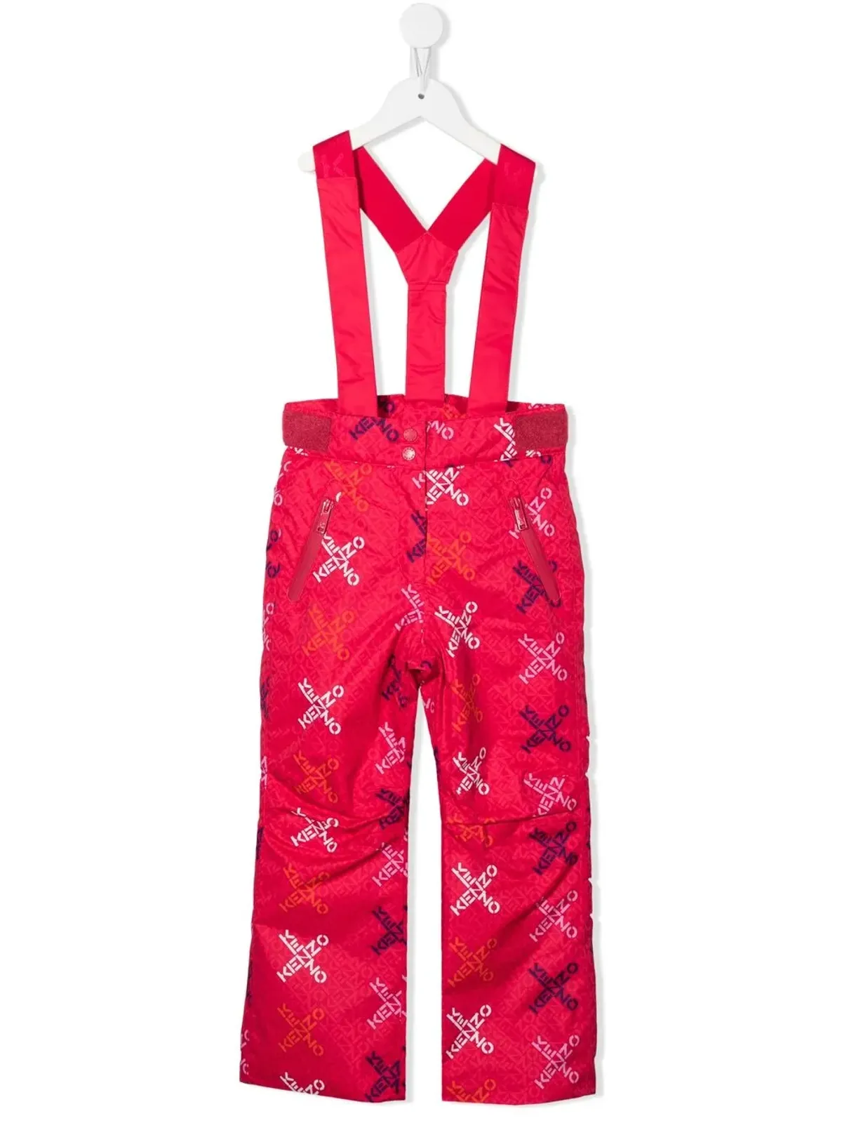 Kenzo Kids ロゴプリント サロペット - ピンク - 画像1