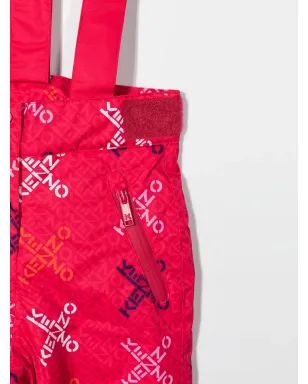 Kenzo Kids ロゴプリント サロペット - ピンク - サムネイル3