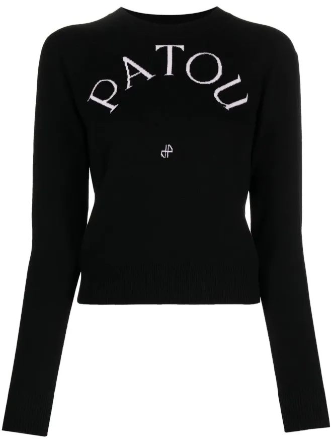 Patou Patou ロゴプリント ウール混紡ニットセーターの商品画像