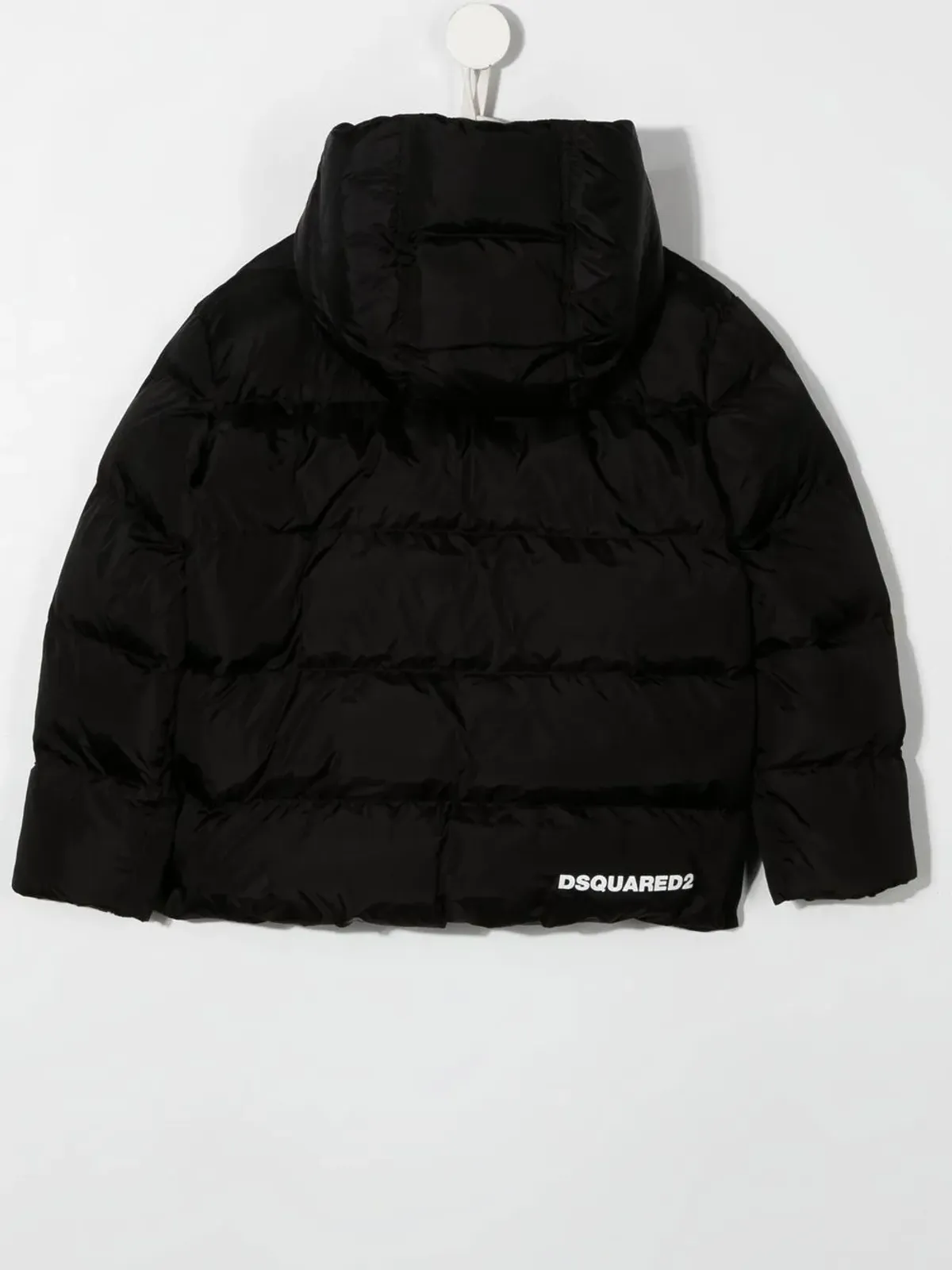 DSQUARED2 KIDS ロゴプリント ジップアップ パファジャケット - ブラック - 画像2