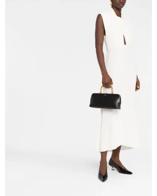 Jil Sander Goji バンブーハンドル レザーバッグ - ブラック - サムネイル2