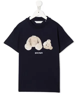 Palm Angels Kids テディベア柄クルーネックTシャツ - サムネイル1