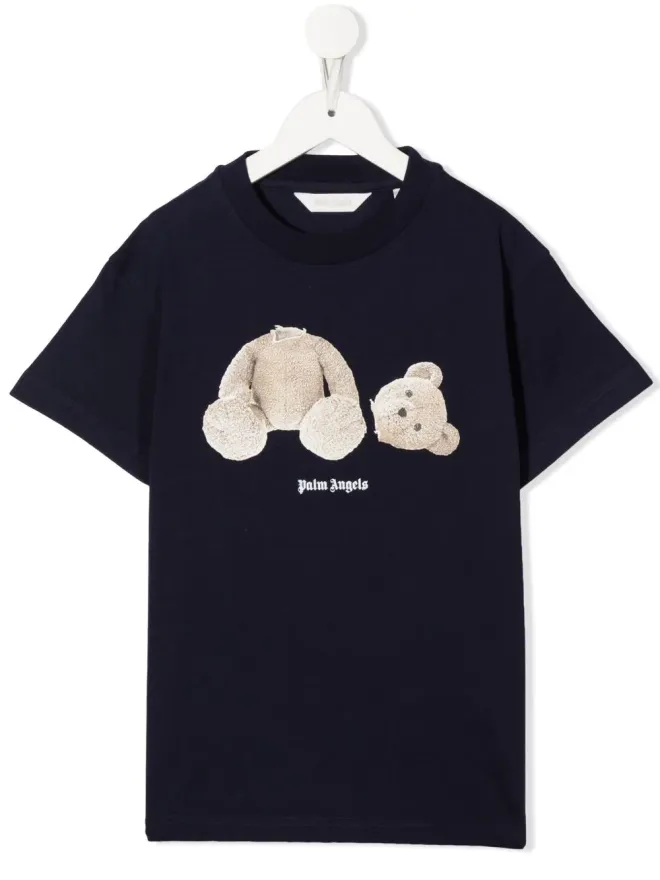 Palm Angels Kids Palm Angels Kids テディベア柄クルーネックTシャツの商品画像