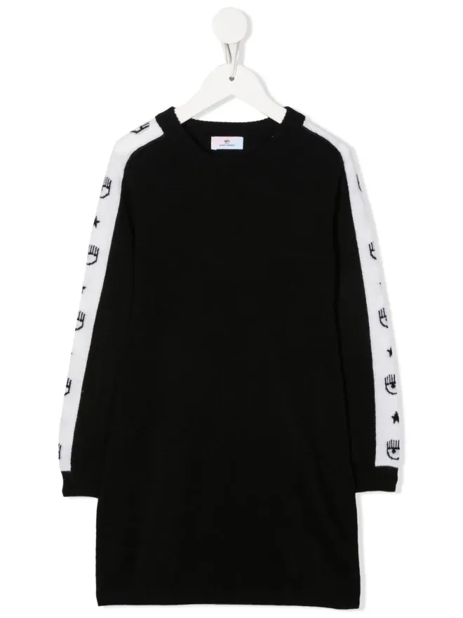 Chiara Ferragni Kids Chiara Ferragni Kids ロゴプリントセータードレスの商品画像