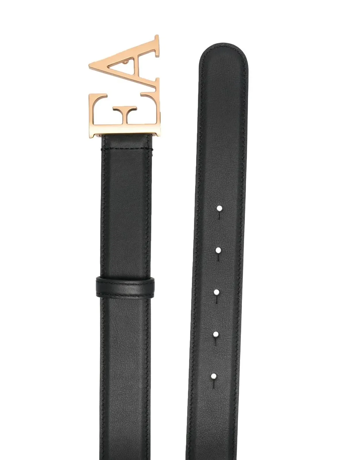 Emporio Armani ロゴバックルレザーベルト - 画像2