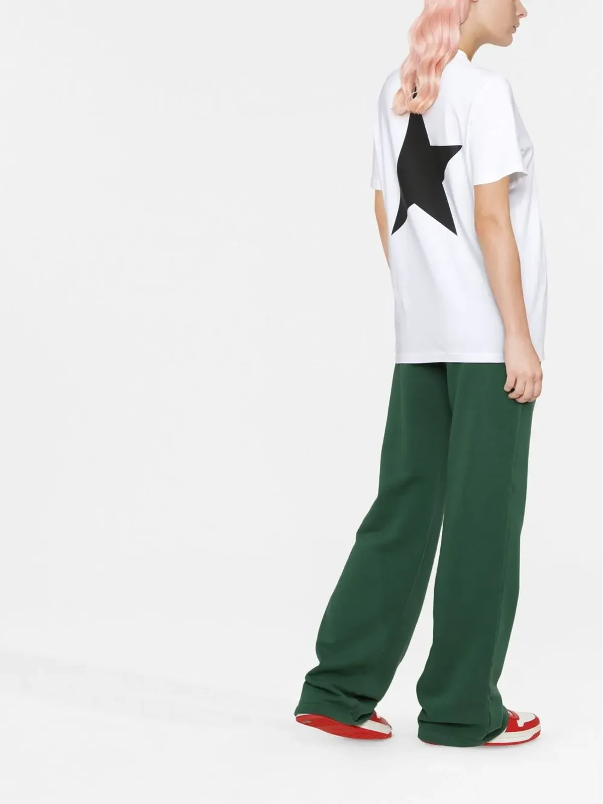 Golden Goose 星柄プリント 半袖Tシャツ - White - 画像4