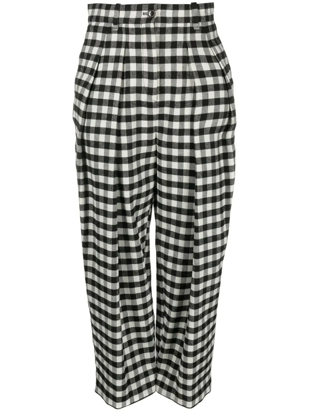 Kenzo checkerboard-print culotte-length trousers - Black - 画像1