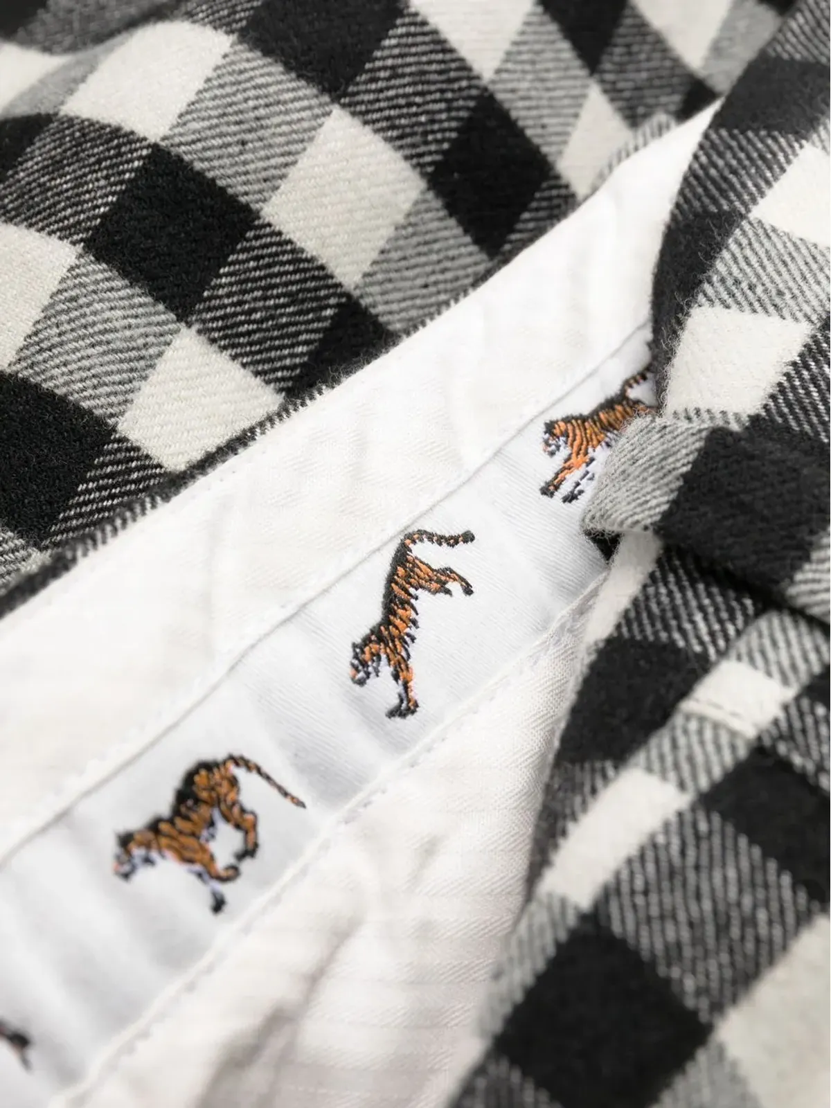 Kenzo checkerboard-print culotte-length trousers - Black - 画像5