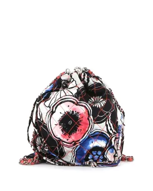 CHANEL Pre-Owned 2010年 花柄ダイヤモンドキルト バケットバッグ - ブラック - サムネイル2