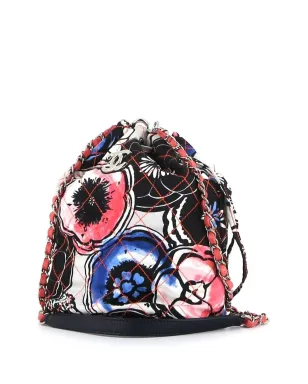 CHANEL Pre-Owned 2010年 花柄ダイヤモンドキルト バケットバッグ - ブラック - サムネイル3