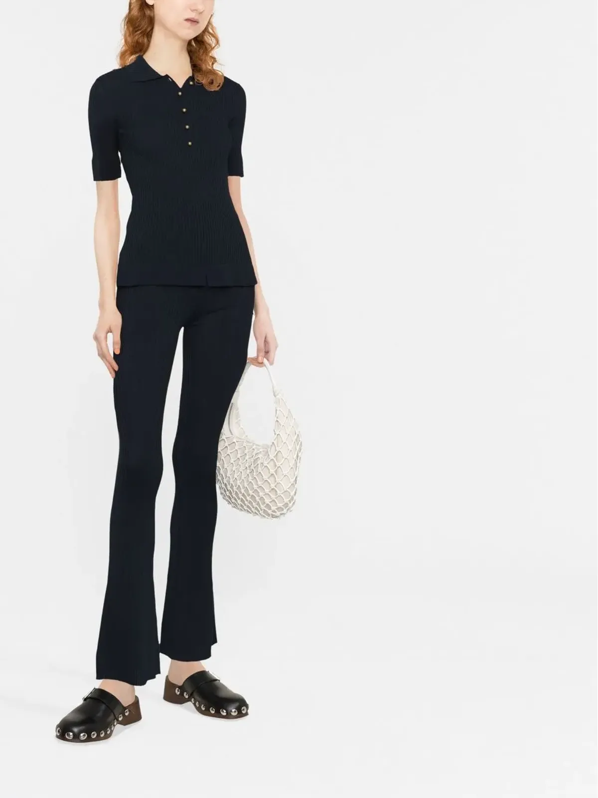 Stella McCartney リブ編みフレアパンツ - 画像2