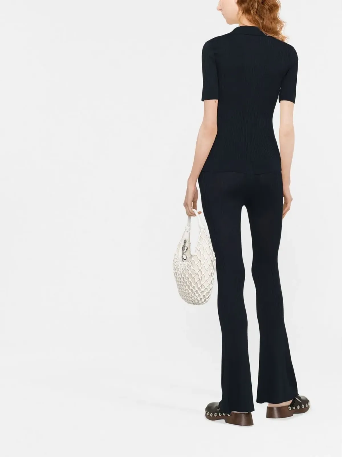 Stella McCartney リブ編みフレアパンツ - 画像3