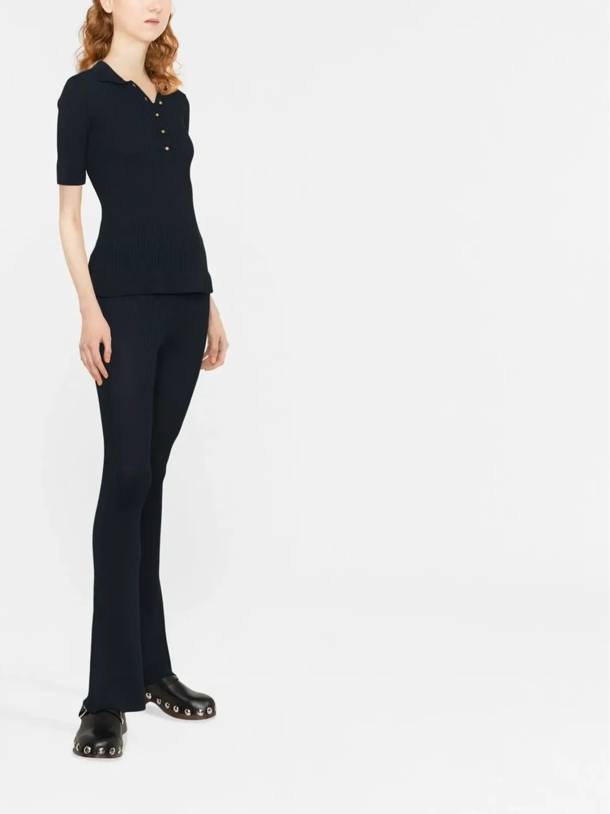 Stella McCartney リブ編みフレアパンツ - 画像4