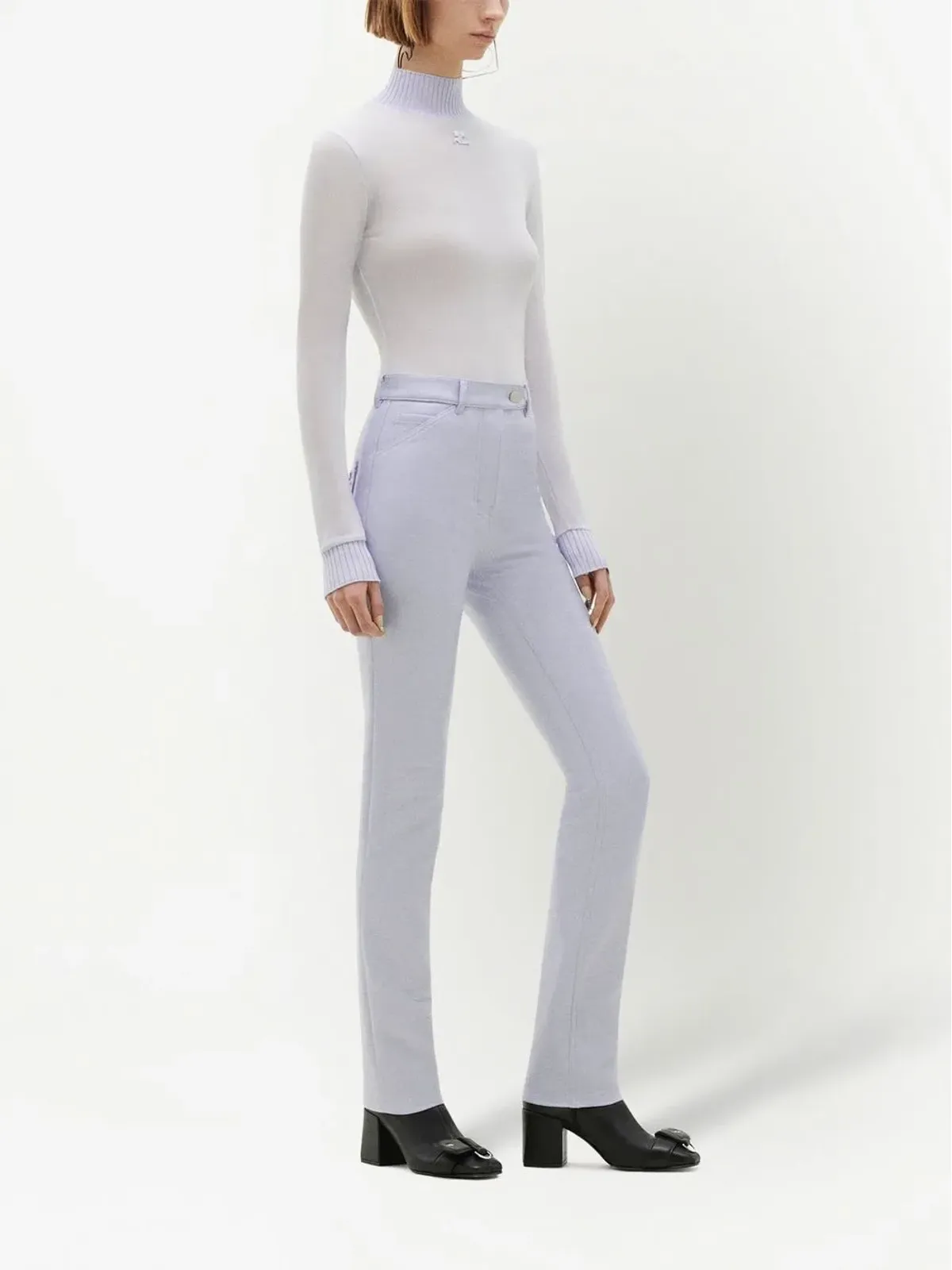 Courrèges ストレートレッグ ヴィニールパンツ - 画像3