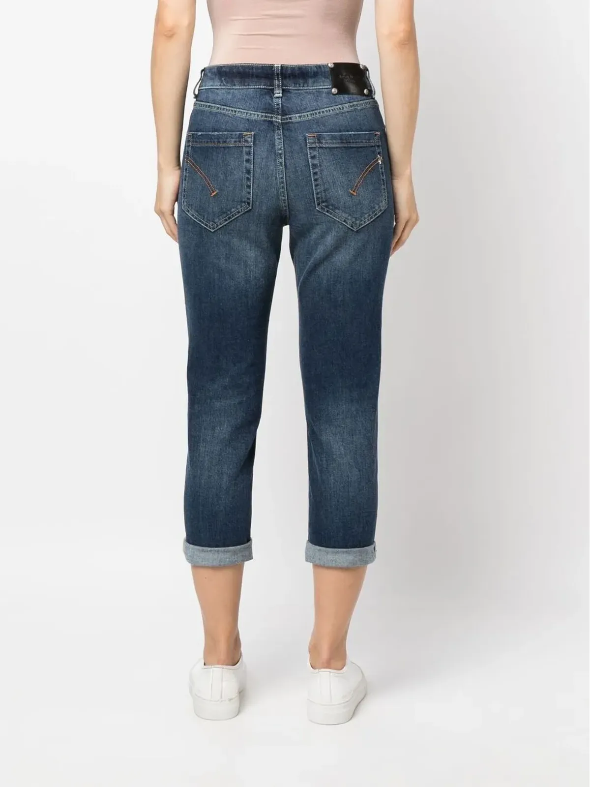 DONDUP ブリーチ加工ハイウエストジーンズ - 画像4
