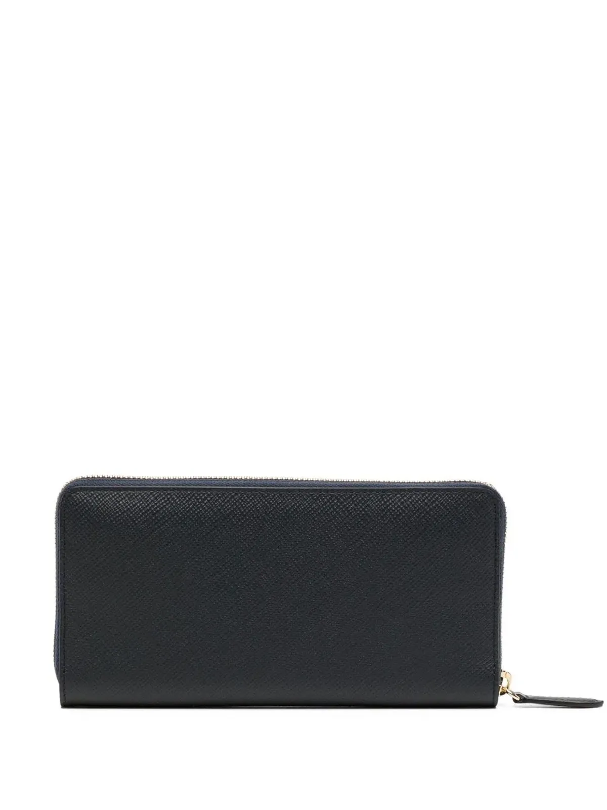 Smythson レザー ジップアップ ウォレット ネイビーブルー - 画像2
