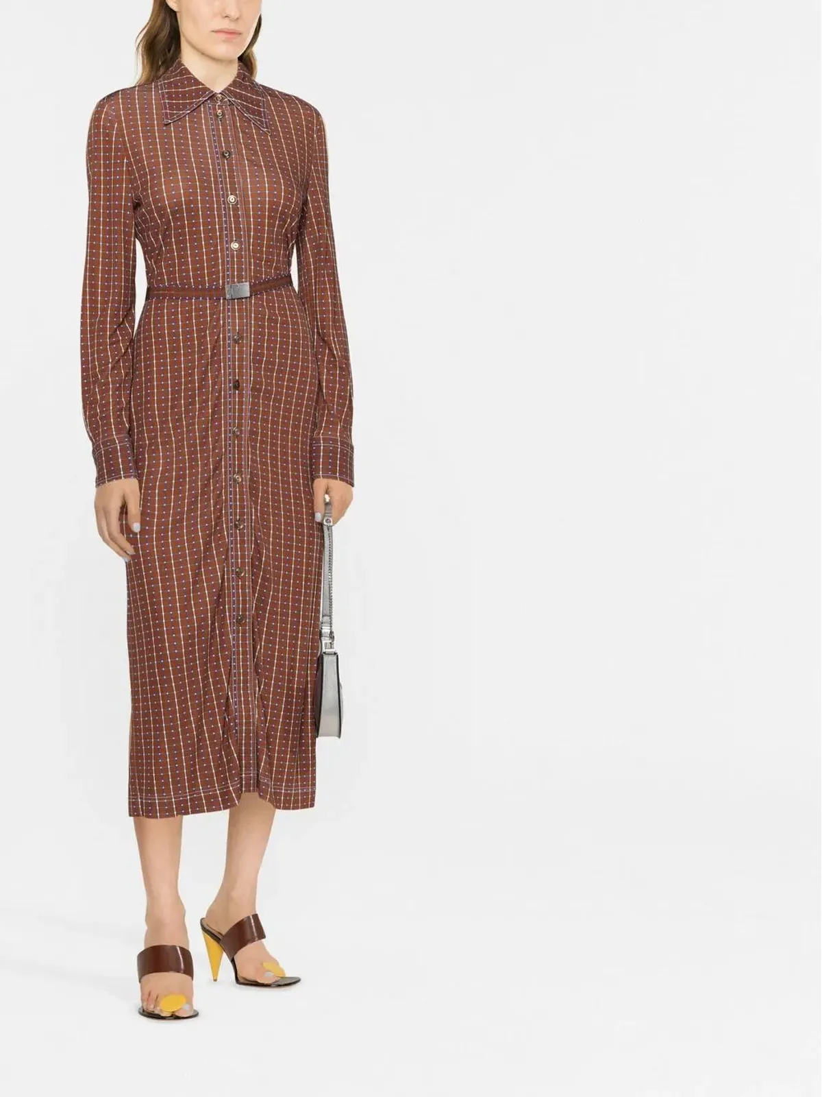 Tory Burch ドット ウィンドウペーン ミディ ポロドレス - 画像2