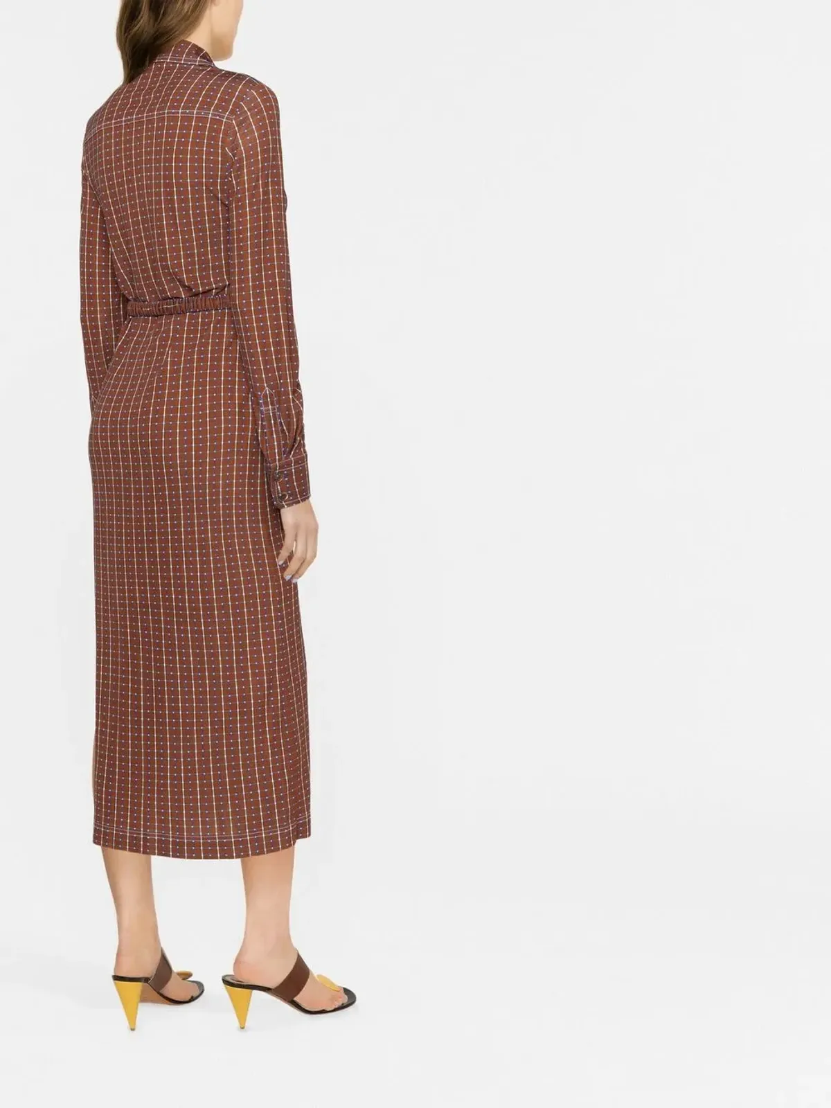 Tory Burch ドット ウィンドウペーン ミディ ポロドレス - 画像3