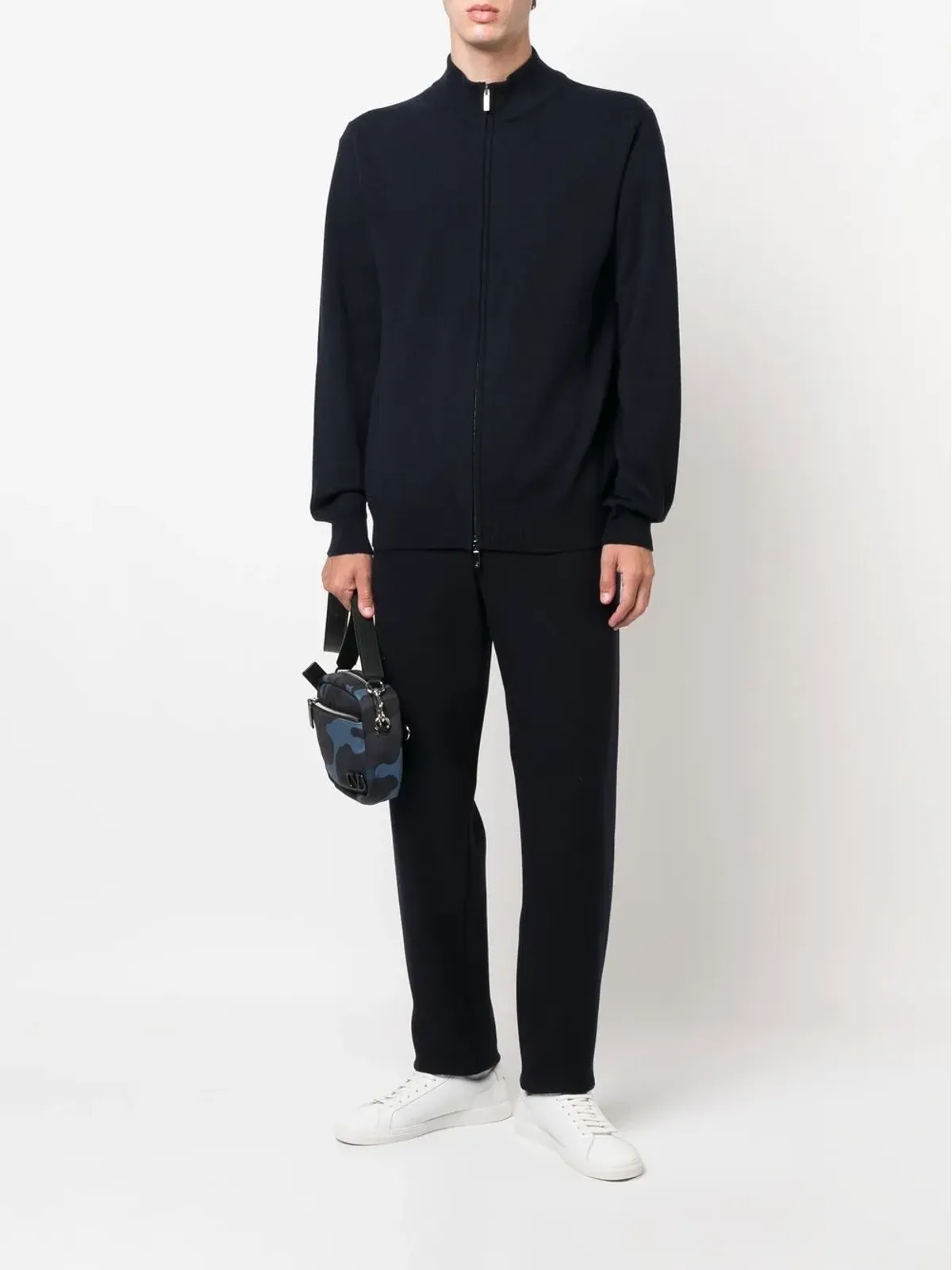 Giorgio Armani ジップアップ長袖カーディガン - ブルー - 画像2