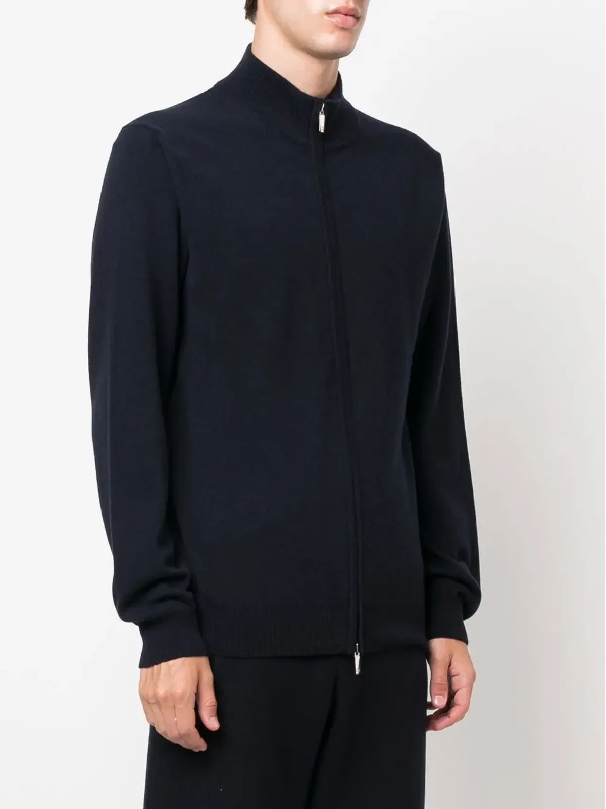 Giorgio Armani ジップアップ長袖カーディガン - ブルー - 画像3