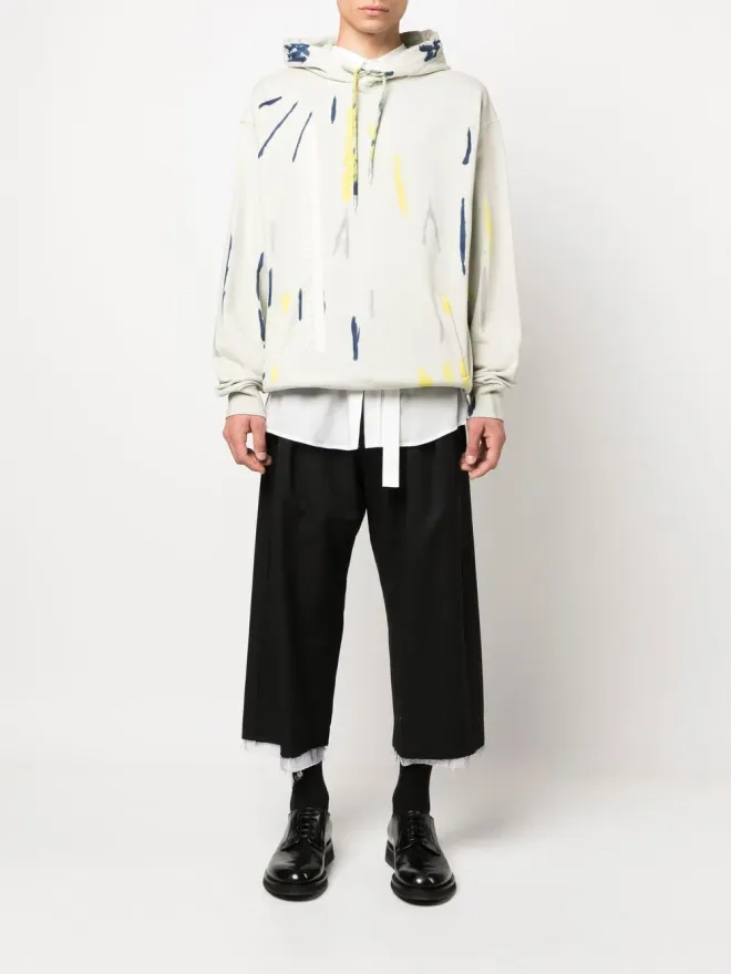 Feng Chen Wang Feng Chen Wang タイダイプリントコットンフーディーの商品画像