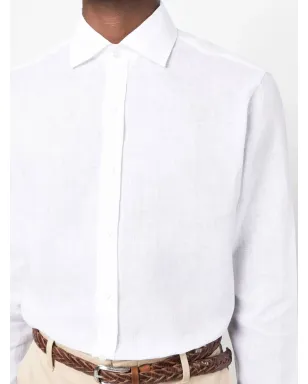 Ralph Lauren Purple Label 長袖リネンシャツ - White - サムネイル5