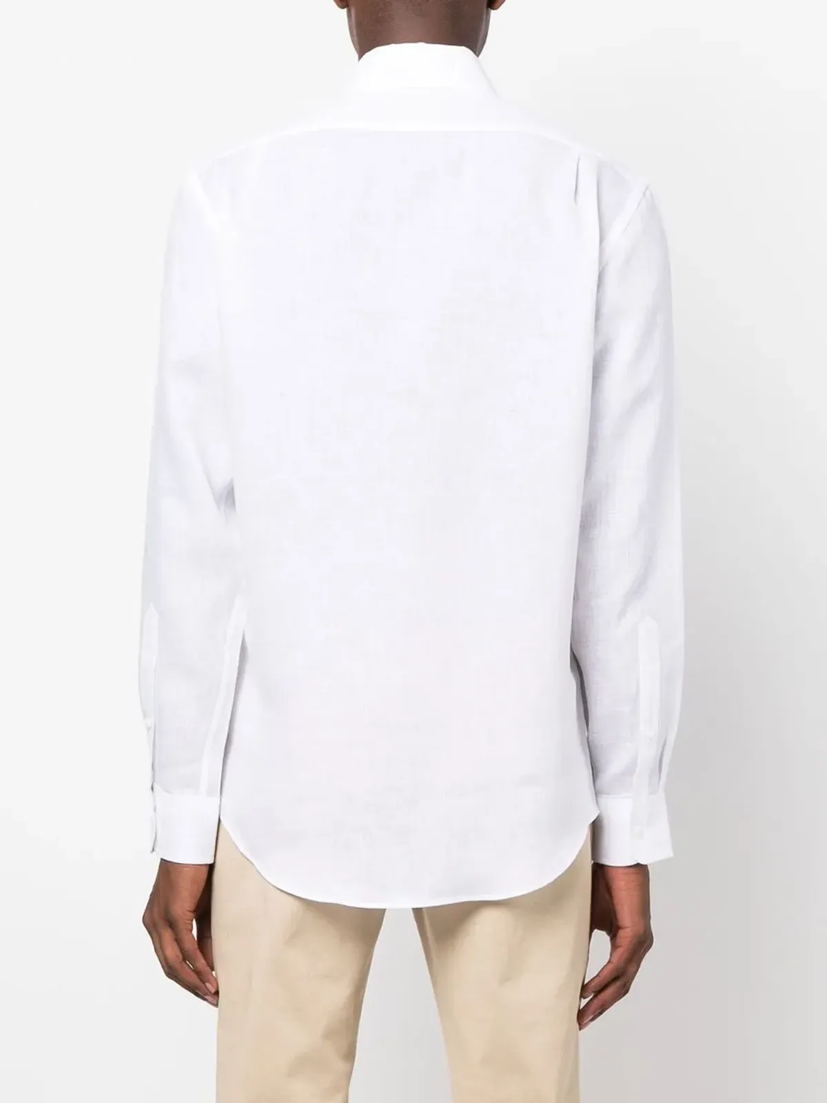 Ralph Lauren Purple Label 長袖リネンシャツ - White - 画像4