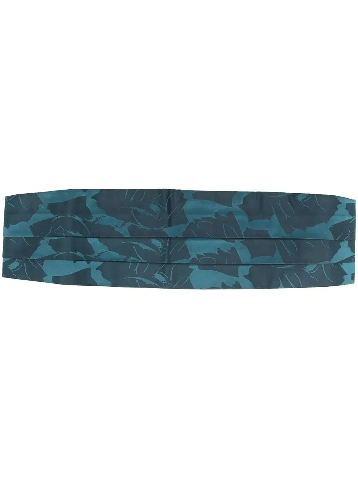 Saint Laurent Pre-Owned 1990s アブストラクトプリント シルク スモーキングベルト - Blue - 画像1