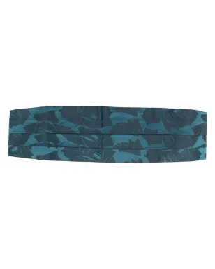 Saint Laurent Pre-Owned 1990s アブストラクトプリント シルク スモーキングベルト - Blue - サムネイル1
