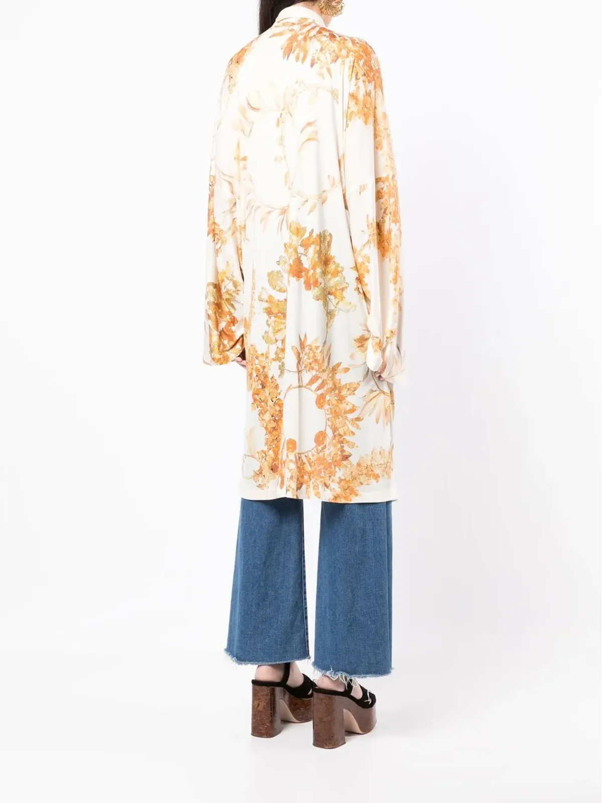 CHANEL Vintage パリ・アテネ バロック シルクコート ホワイト - 画像4