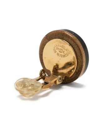 CHANEL Pre-Owned 2001 CC Clover clip-on earrings - Gold - サムネイル3