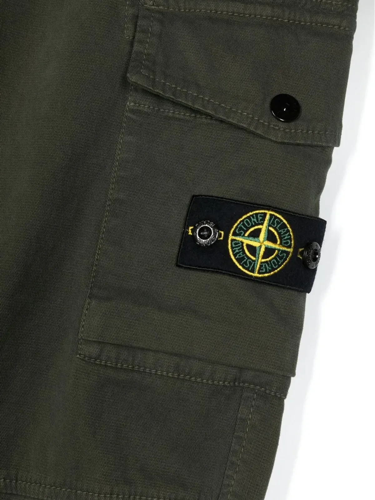 Stone Island Junior ロゴパッチカーゴパンツ - 画像3