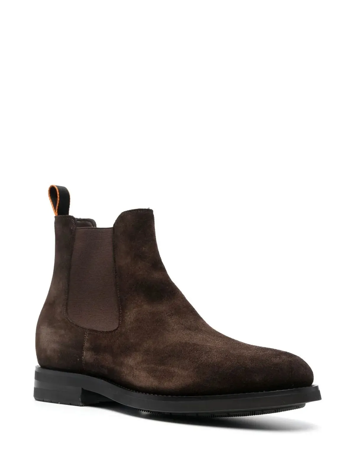 Santoni スエード チェルシー ブーツ ブラウン - 画像2