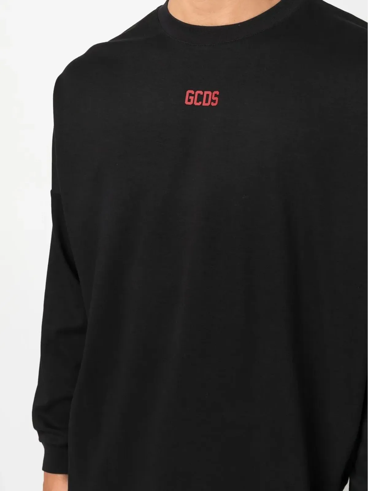 GCDS 長袖ロゴプリントTシャツ - ブラック - 画像5