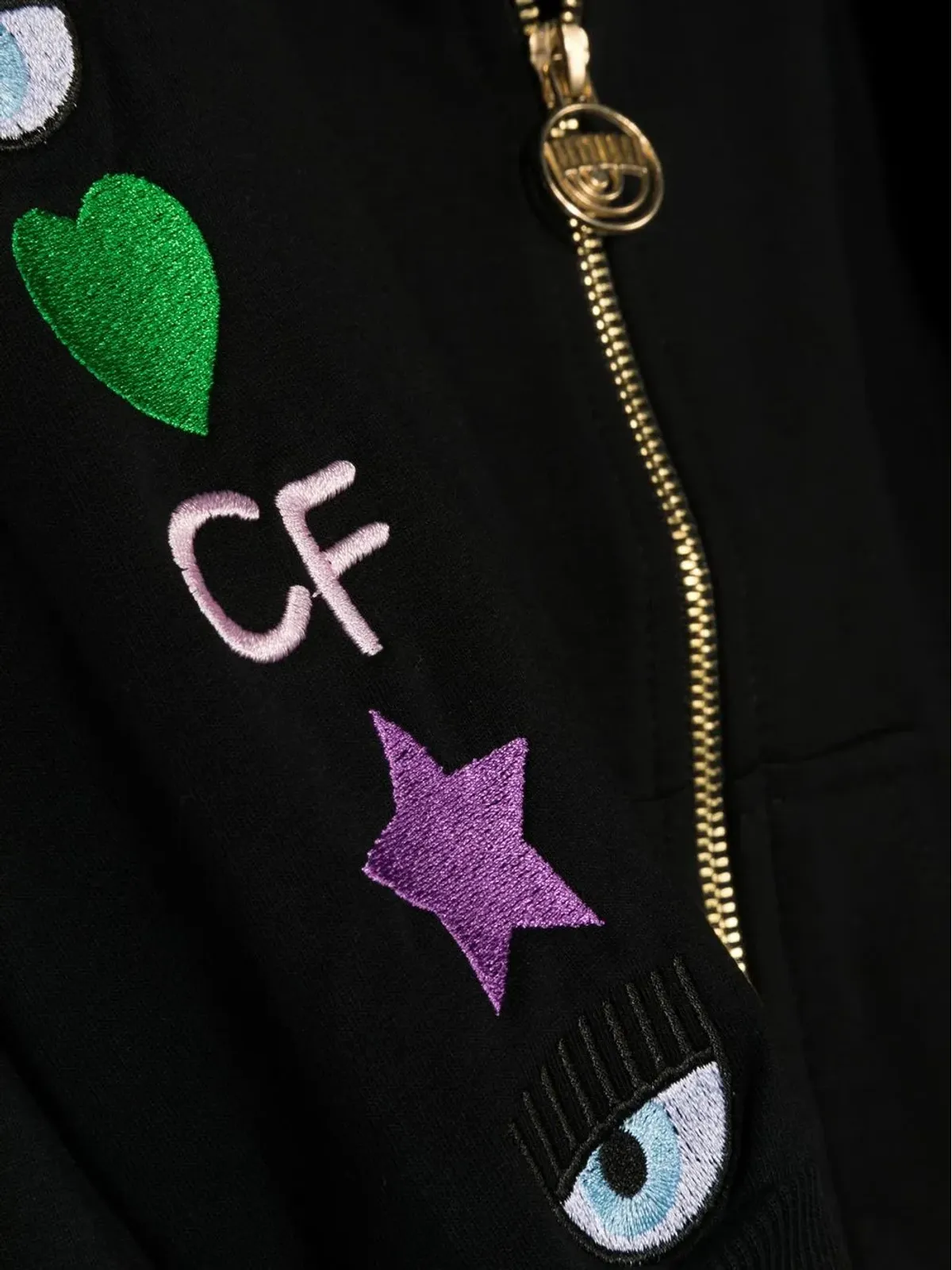 Chiara Ferragni Kids 刺繍入り長袖パーカー - 画像3